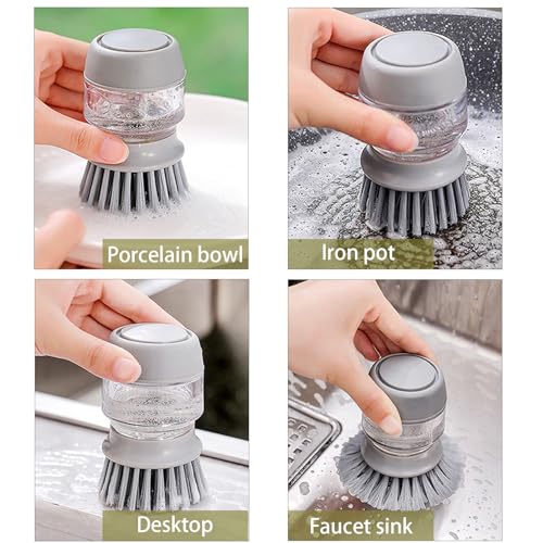 Soap Dispenser with Dish Brush and Storage Bracket