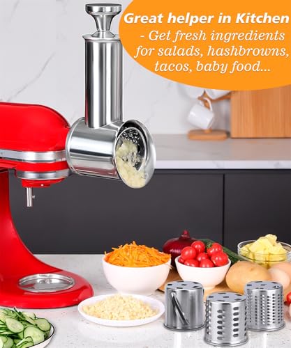 FavroKit Fresh Prep. Cheese Grater Attachment for KitchenAid Stand Mixers