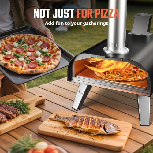 12" Multi Fuel Outdoor Pizza Oven Reach up to 1110℉