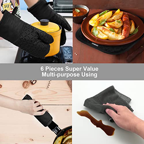 Oven Mitts and Pot Holders 6pcs Set