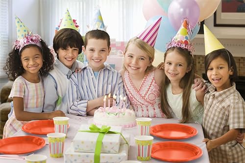 Sturdy Orange Plastic Plates 9" Party Plates 100 Pcs (100 Count)