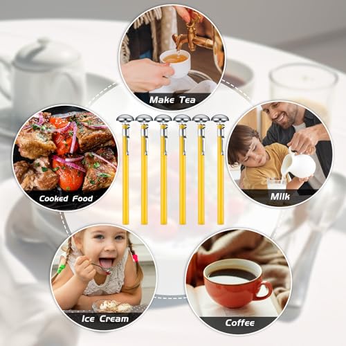 6 Pcs Stainless Steel Kitchen Dial Thermometer 5" (6 Count)