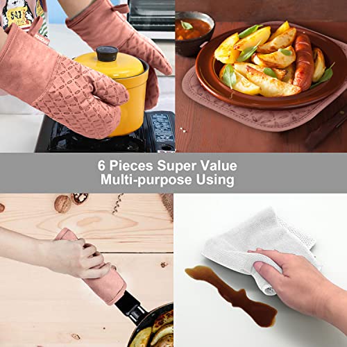 Oven Mitts and Pot Holders 6pcs Set