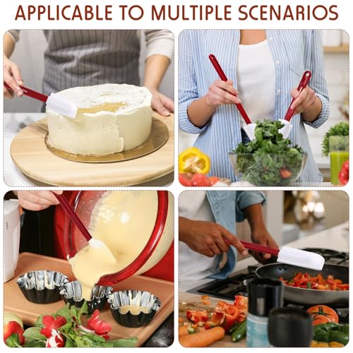4 Pcs Rubber Spatulas Silicone Heat Resistant (4 Count)