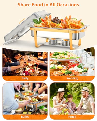 Chafing Dishes for Buffet 2 Pack (22 Count)