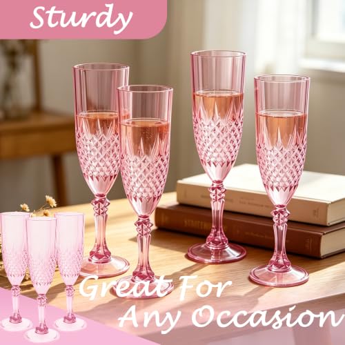 100 Pack Plastic Champagne Flutes
