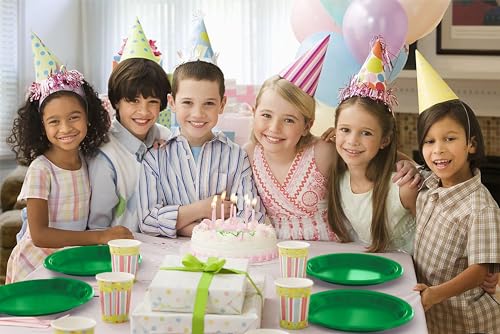 Pink Plastic Plates For Party 7" Pink Disposable Plates For Party Supplies 100 Pcs Plastic Dinnerware Sets Heavy Duty 350 GSM Disposable Dinnerware Set (100 Count)
