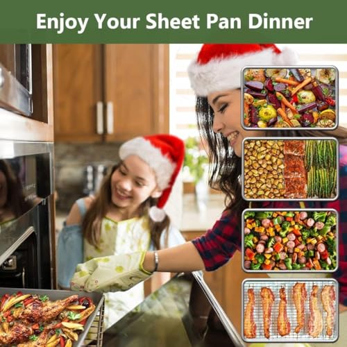 Half Baking Sheet Pan Cooling Rack Set
