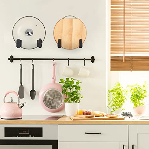 Pot Lid Holder Stainless Steel Wall Mounted 3M Self Adhesive (8 Count)