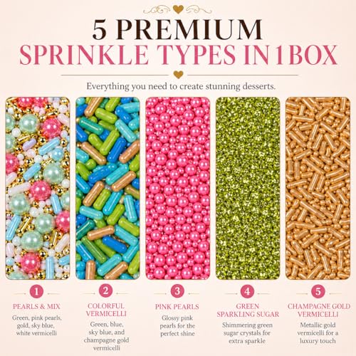 Sprinkles 5 Pack Assorted Cake Decorating Mix (5 Ounce)