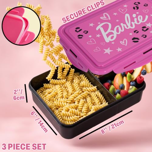 Barbie Girls Lunch Box 3Pc Set (3 Count)