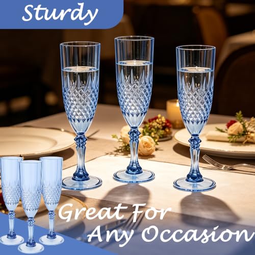 24 Pack Plastic Champagne Flutes (24 Count)