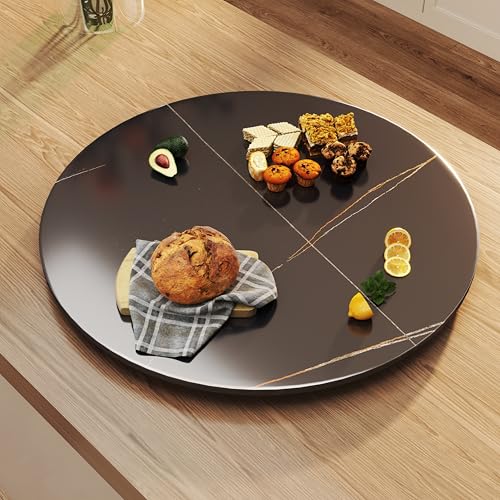 31.5" Lazy Susan for Table Top Tempered Glass Rotating Serving Tray for Dining Table