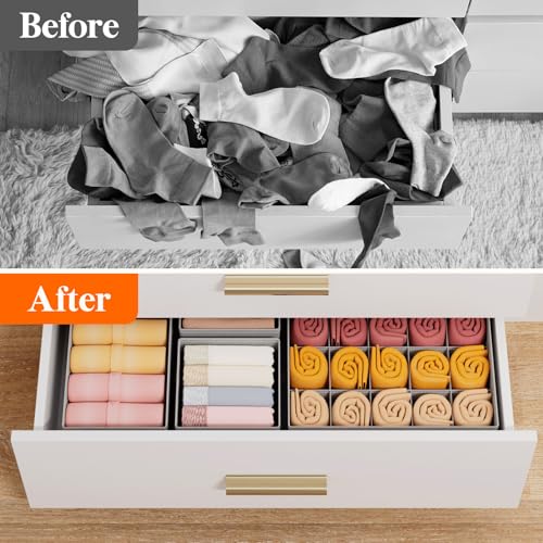 Underwear Drawer Organizer for Closet 16 Pack (16 Count)