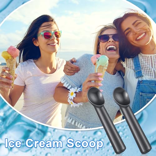 3 Pieces Ice Cream Scoop 7 Inches Nonstick Anti Freeze Ice Cream Scooper with Comfort Handle Aluminum Alloy Design Professional Ice Cream Scoop Easy Clean for Gelato Cookie Sorbet (3 Count)