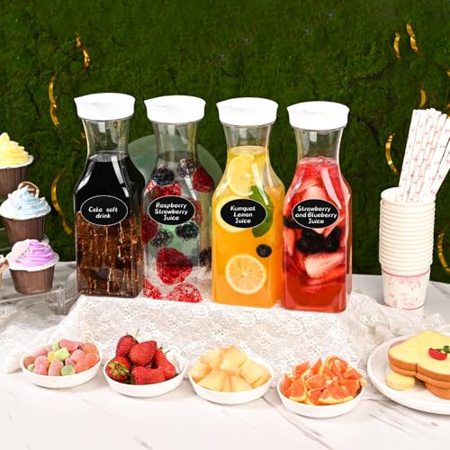Set of 8 Plastic Carafe with Lid (8 Count)