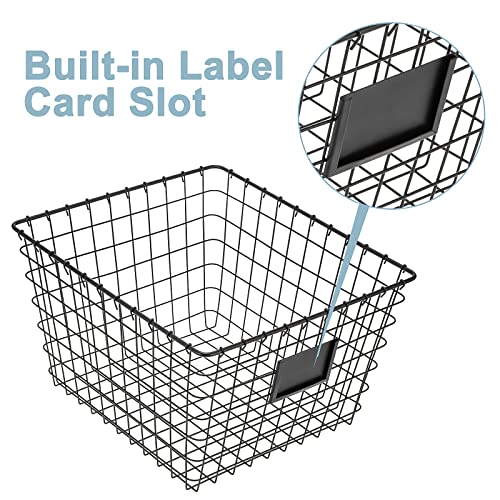 4 Pack【Extra Large】 Wire Handmade Storage Basket for Organizing Household Goods