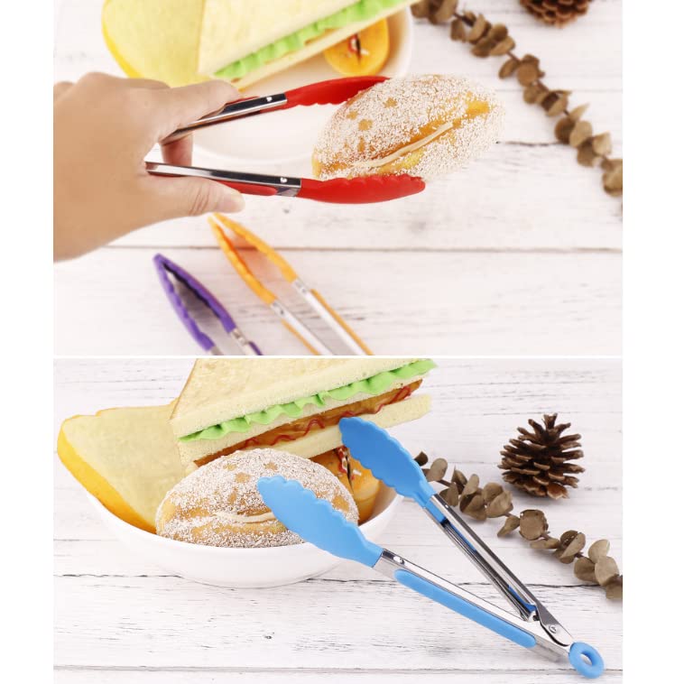 4Pcs Silicone Tongs