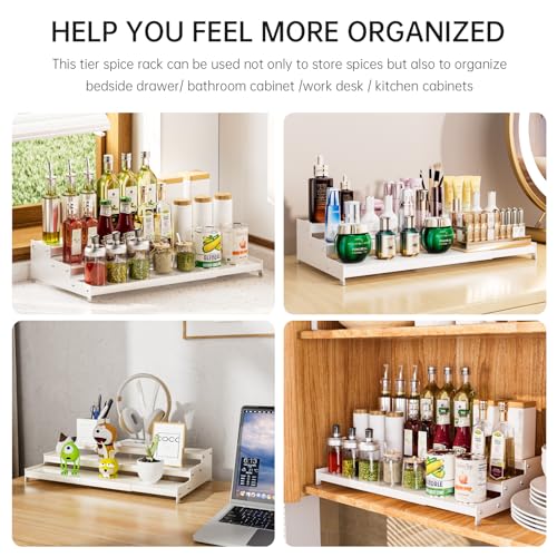 Expandable Carbon Steel Spice Rack Organizer for Pantry