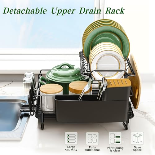 2 Tier Large Dish Drying Rack for Kitchen Counter