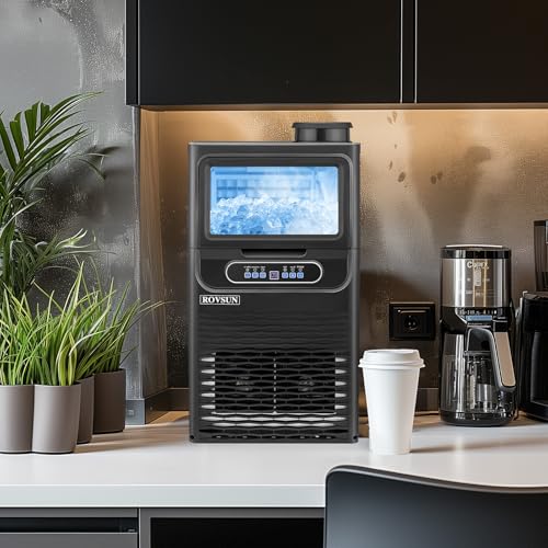 70LBS 24H Countertop Ice Maker with 2 Water Inlets & Appointment Function