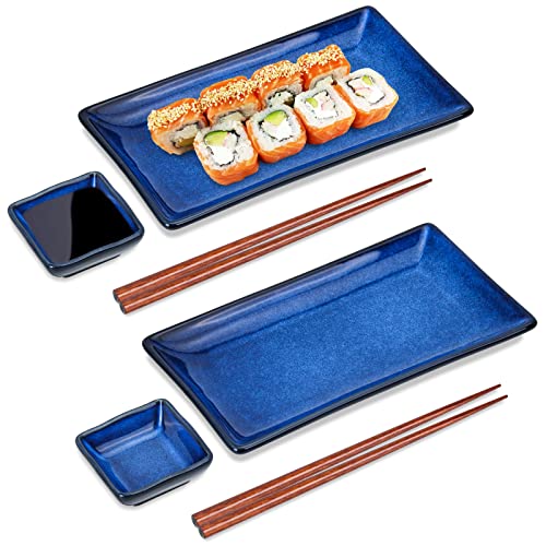 Ceramic Sushi Plates Set 6
