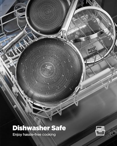 Pots and Pans Set Hybrid Stainless Steel (10 Count)