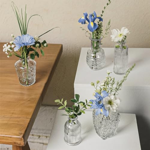 Glass Bud Vase Set of 24 Pcs Small Minimalist Vases for Flowers (24 Count)