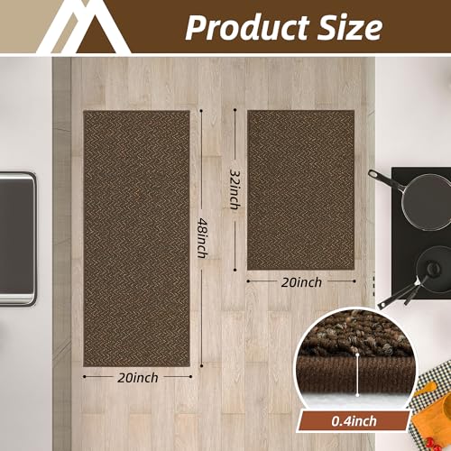 Kitchen Rugs Set of 2 Non (10.67 Sq Ft)