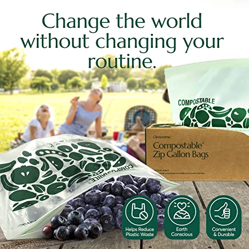 Compostable* Gallon Size Food Storage Bags (25 Count)