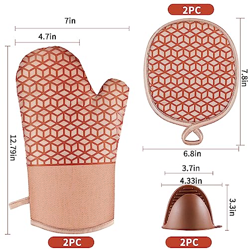 Oven Mitts And Pot Holders Set 6Pcs (6 Count)