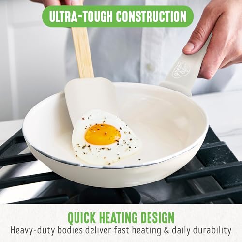 Soft Grip 8” Frypan Skillet and Spatula Breakfast Cookware Set