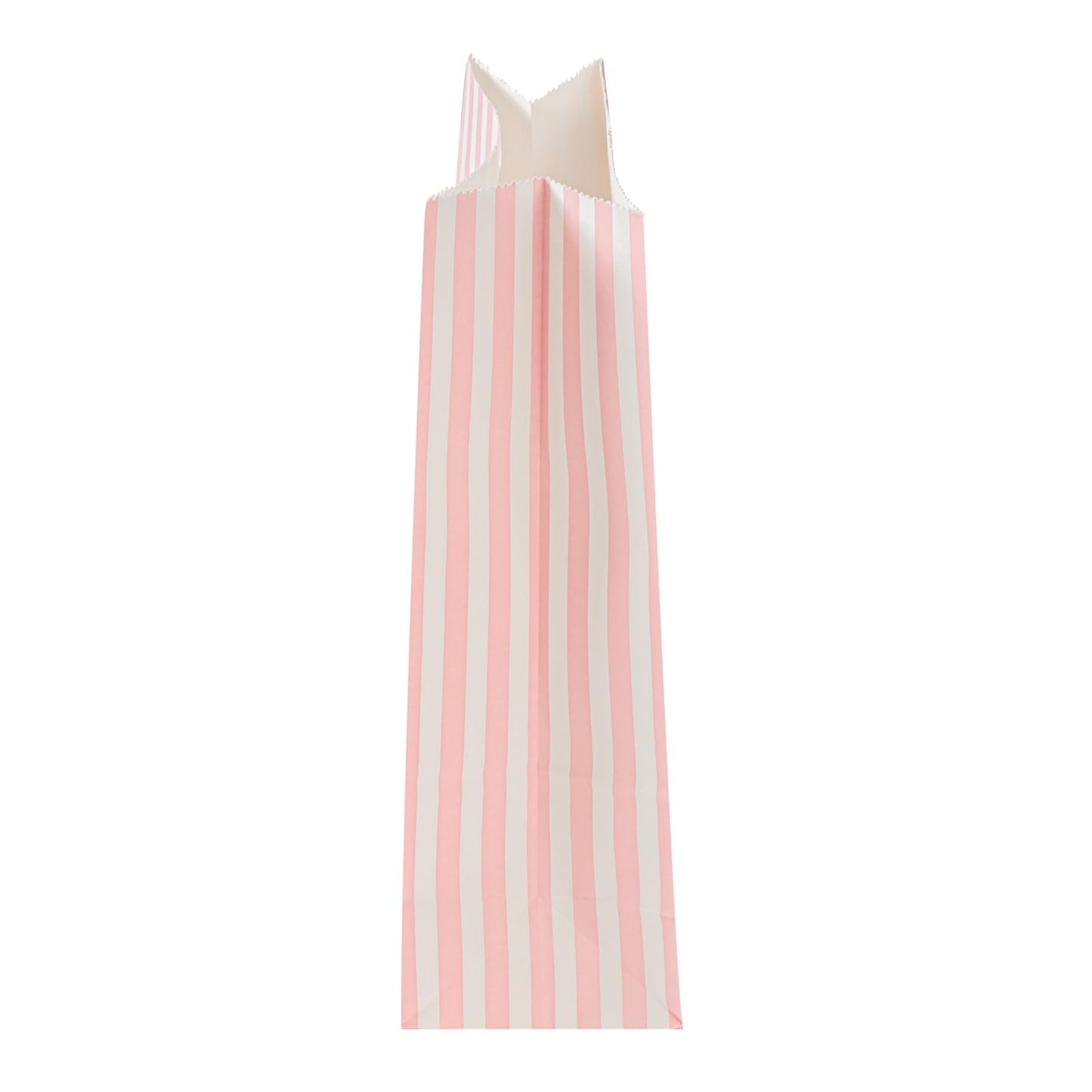 Pink And White Stripe Paper Bag (100 Count)