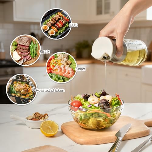 Oil Dispenser for Kitchen 9 Ounce Salad Dressing Container