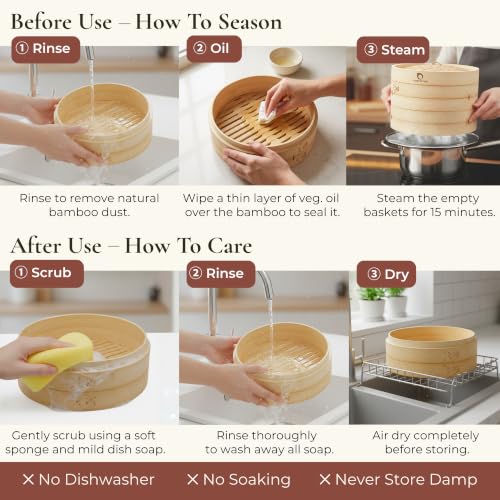 Bamboo Steamer Basket 8