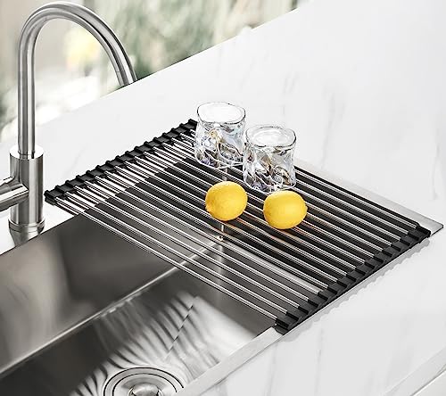 Roll Up Dish Drying Rack Over Sink