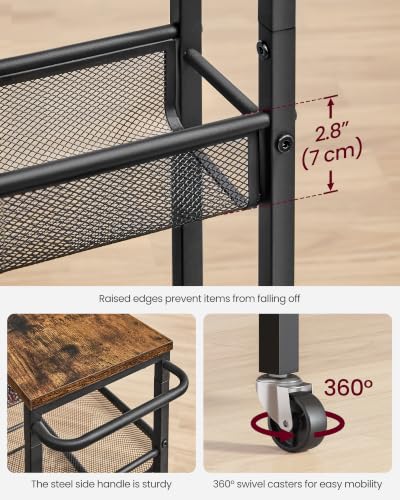 6 Tier Slim Rolling Storage cart with Wheels