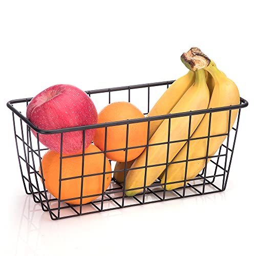 3 Set LeleCAT Adhesive Over the Cabinet Door Wire Baskets for Organizing for Kitchen Food Pantry Bathroom Shelf Storage No Drilling Wall Mounted (3 Count)