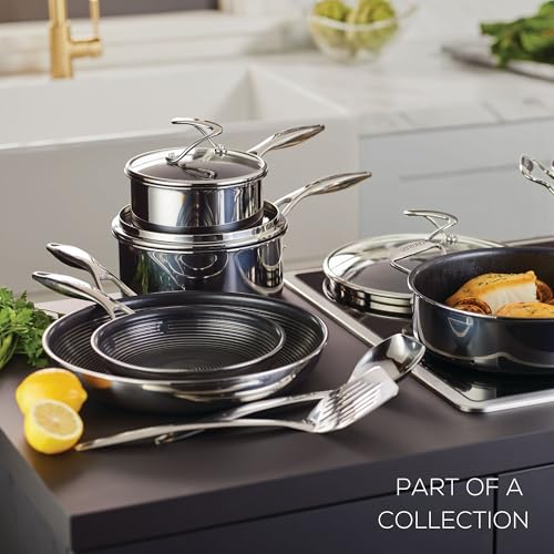 Clad Stainless Steel Cookware Pots and Pans and Utensil Set with Hybrid SteelShield and Nonstick Technology
