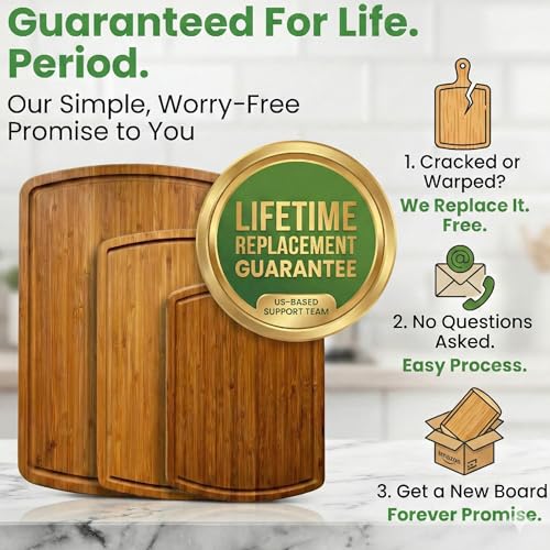 LUXURIOUS Bamboo Cutting Board 3 (3 Count)