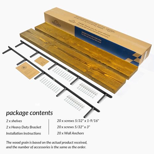 Rustic Floating Shelves 72 inch Long 8 "deep Set of 2