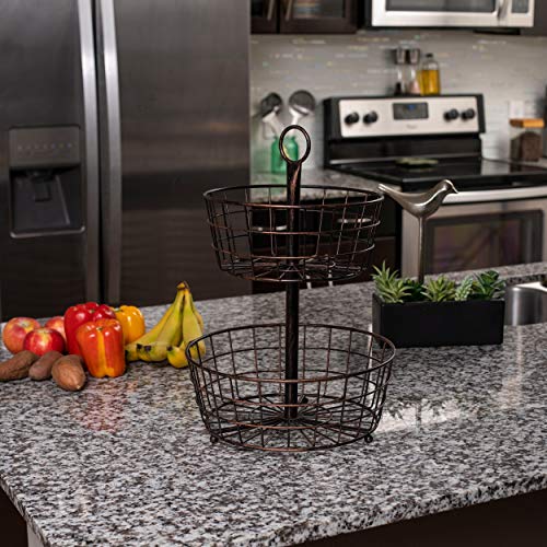 2 Tier Wire Fruit Basket