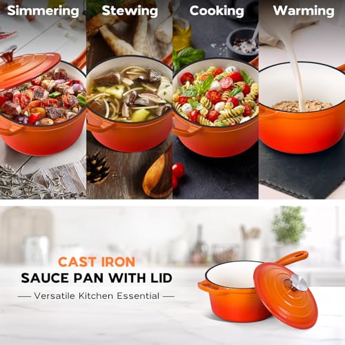 Enameled Cast Iron Sauce Pan Pot