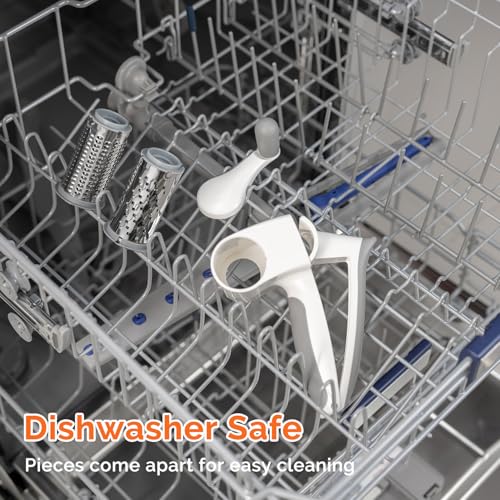 Patented Handheld Parmesan Cheese Grater with 2 Rotary Drums