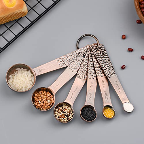 Copper Measuring Cups and Spoons set