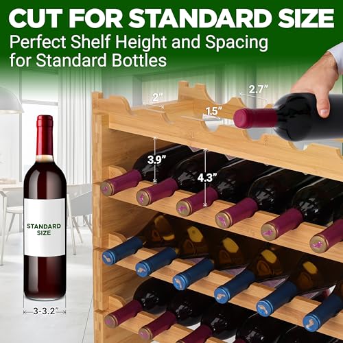 108 Bottle Stackable Modular Wine Rack (108 Count)