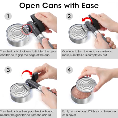 Can Opener Manual Side Safe Cut Can Opener Smooth Edge