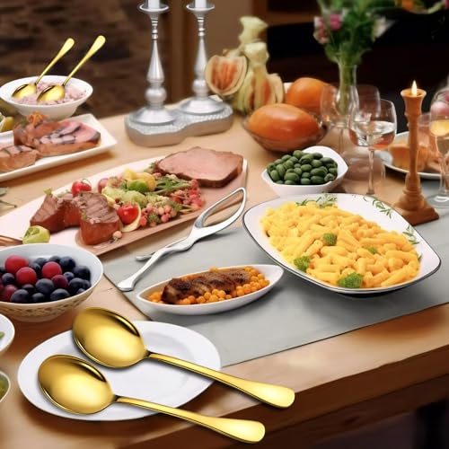 Stainless Steel Serving Spoons Set (8 Count)