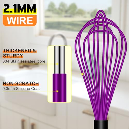 4 Pieces Silicone Whisks Set