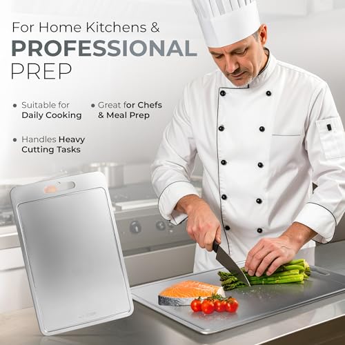 Stainless Steel Cutting Boards For Kitchen (3 Count)